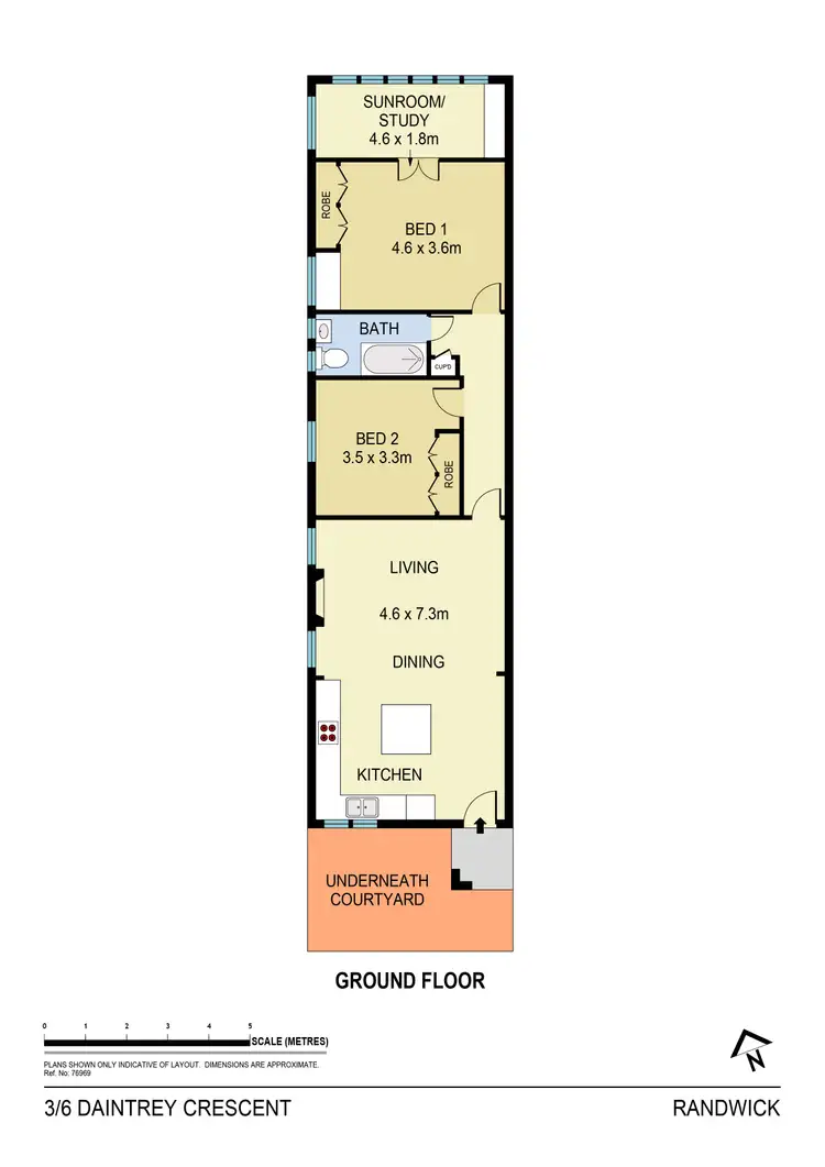 Floorplan of Homely apartment listing, 3/6 Daintrey Crescent, Randwick NSW 2031