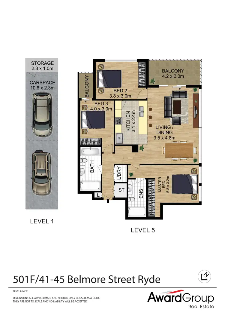Floorplan of Homely apartment listing, 501F/41-45 Belmore Street, Ryde NSW 2112