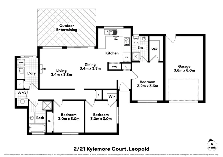 Floorplan of Homely unit listing, 2/21 Kylemore Court, Leopold VIC 3224