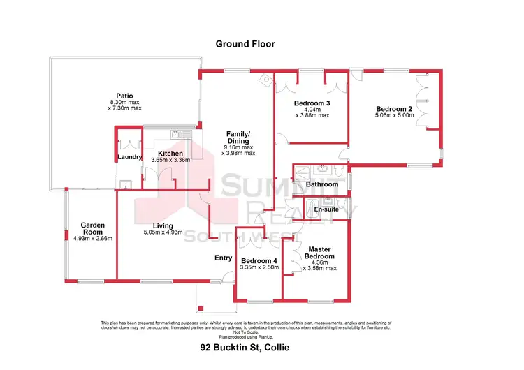 Floorplan of Homely house listing, 92 Bucktin Street, Collie WA 6225