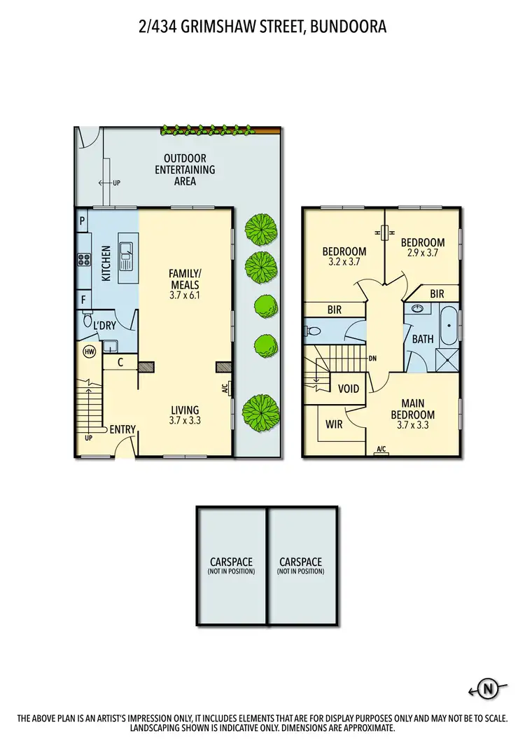Floorplan of Homely townhouse listing, 2/434 Grimshaw Street, Bundoora VIC 3083