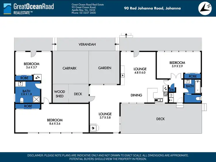 Floorplan of Homely house listing, 90 Red Johanna Road, Johanna VIC 3238