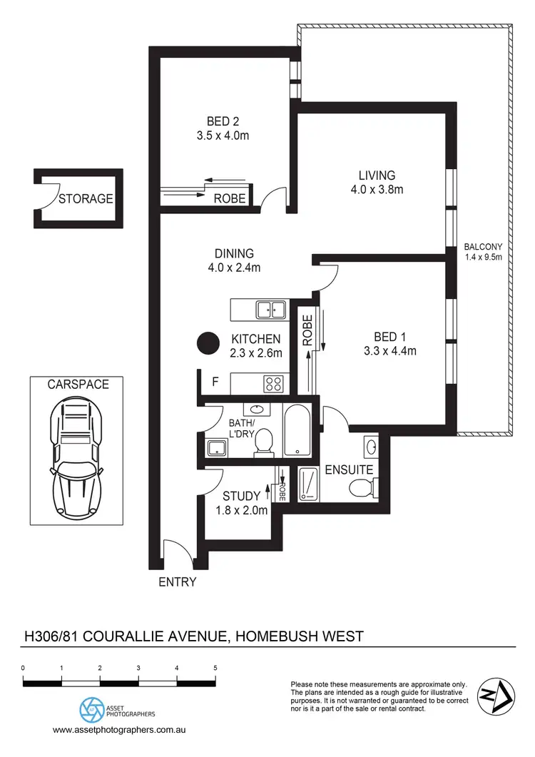 Floorplan of Homely apartment listing, H306/81-86 Courallie Avenue, Homebush West NSW 2140