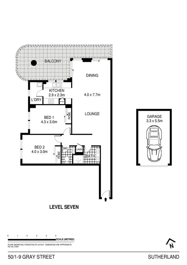 Floorplan of Homely unit listing, 50/1-9 Gray Street, Sutherland NSW 2232
