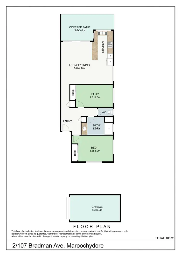 Floorplan of Homely unit listing, 2/107 Bradman Avenue, Maroochydore QLD 4558