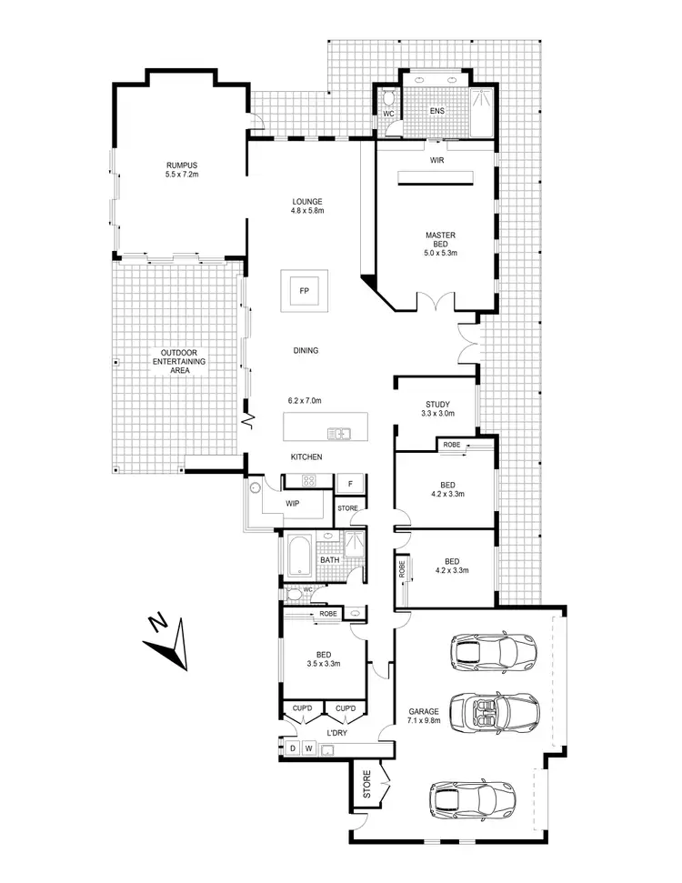 Floorplan of Homely house listing, 46 Streeton Drive, Merrimu VIC 3340