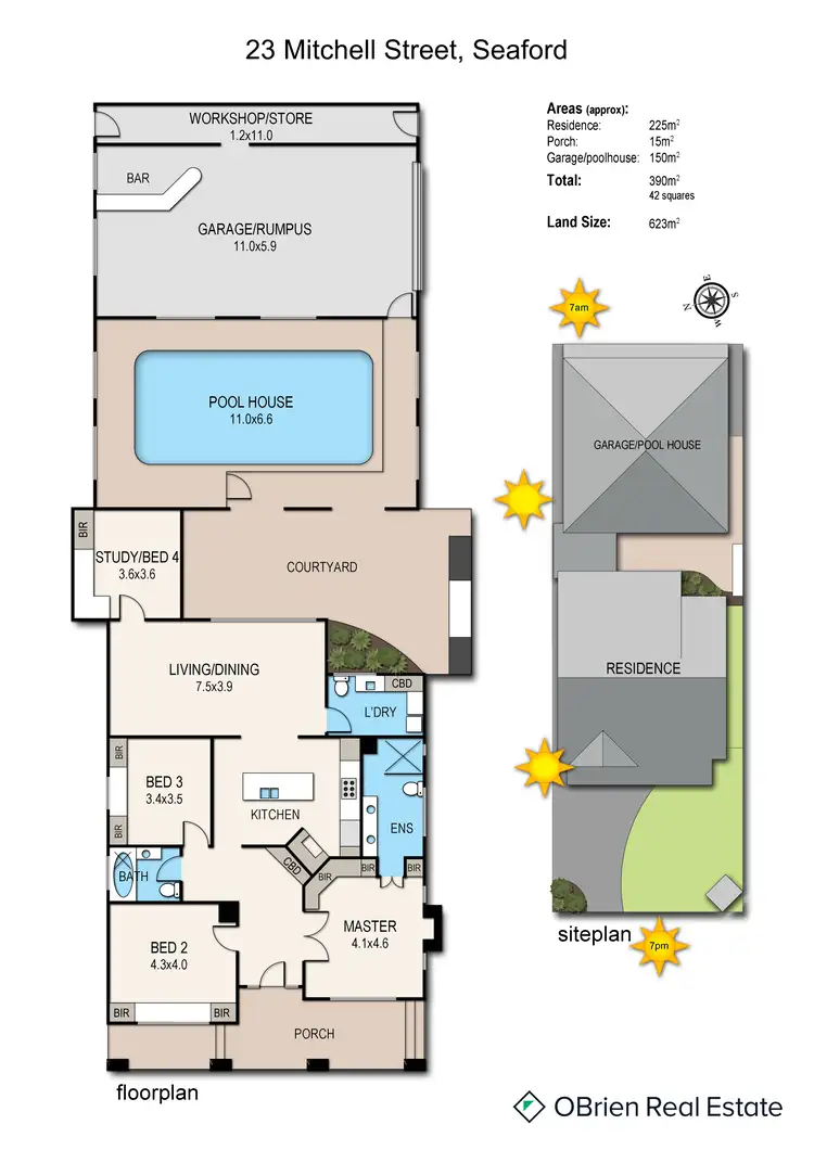 Floorplan of Homely house listing, 23 Mitchell Street, Seaford VIC 3198