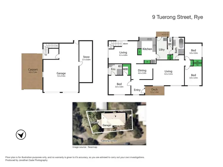 Floorplan of Homely house listing, 9 Tuerong Street, Rye VIC 3941