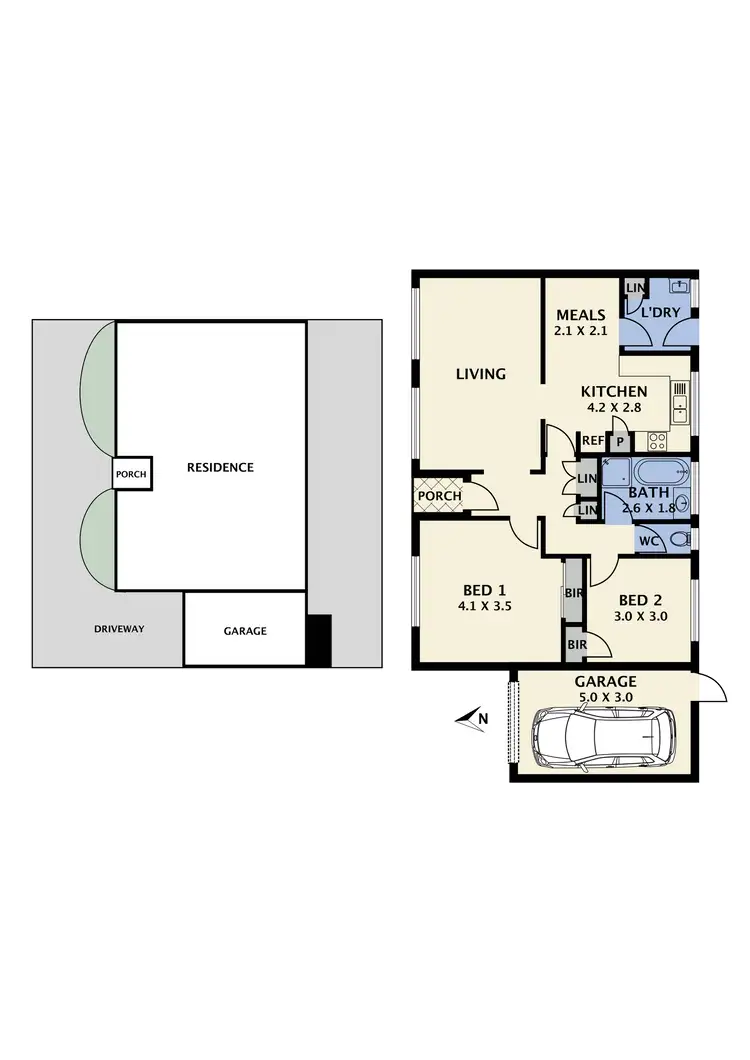 Floorplan of Homely unit listing, 5/77 Pine Street, Reservoir VIC 3073