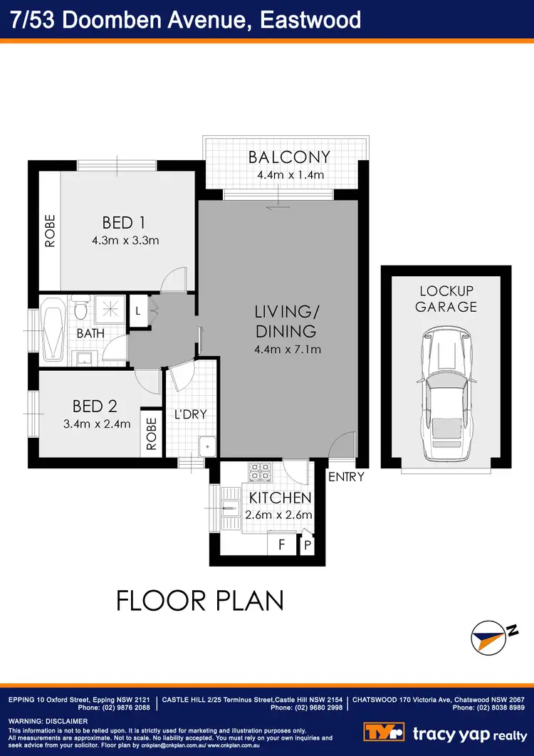 Floorplan of Homely unit listing, 7/53 Doomben Avenue, Eastwood NSW 2122