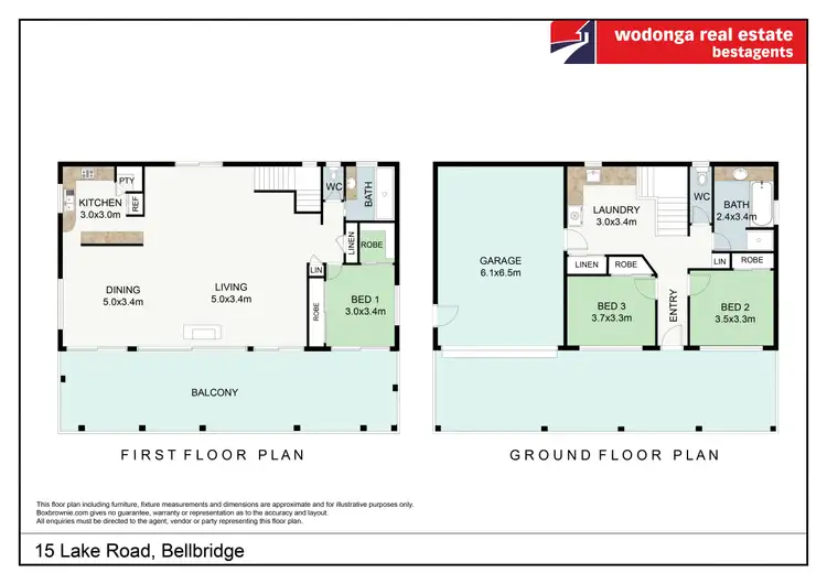 Floorplan of Homely house listing, 15 Lake Road, Bellbridge VIC 3691