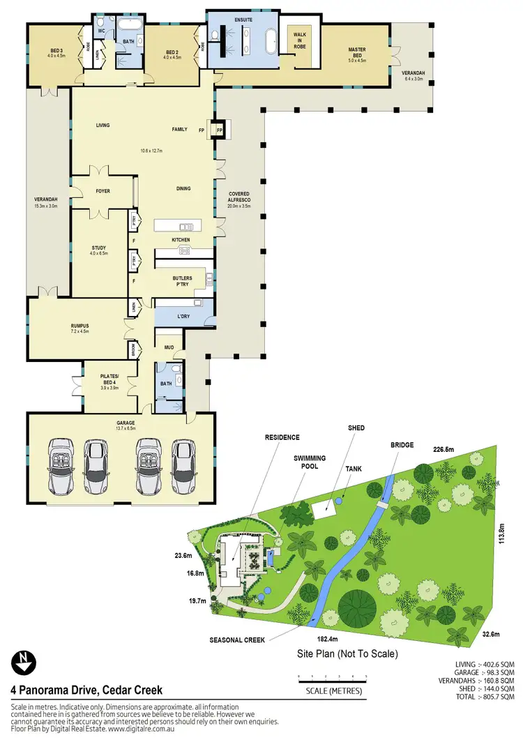 Floorplan of Homely house listing, 4 Panorama Drive, Cedar Creek QLD 4520