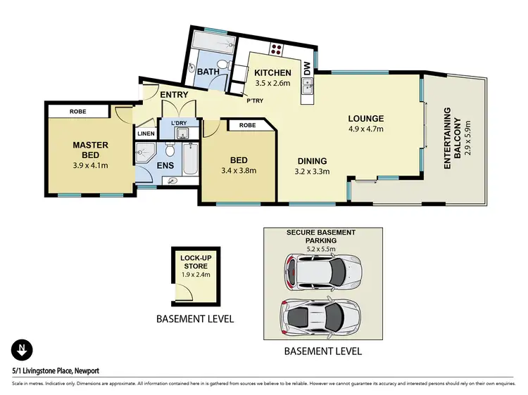 Floorplan of Homely apartment listing, 5/1 Livingstone Place, Newport NSW 2106