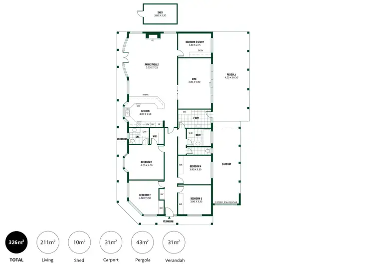 Floorplan of Homely house listing, 9 Clayfield Court, Woodside SA 5244