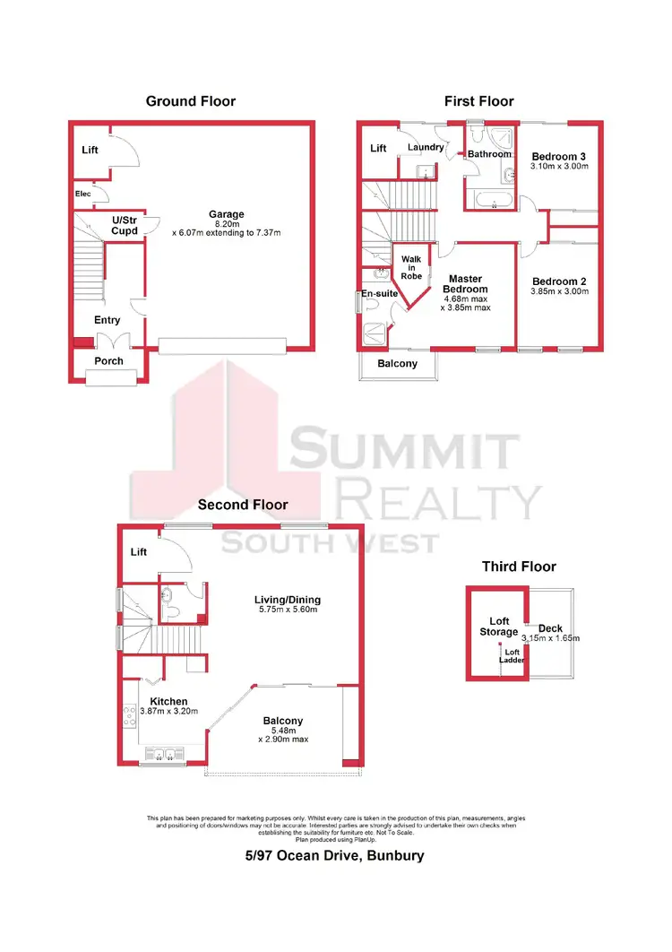 Floorplan of Homely unit listing, 5/97 Ocean Drive, Bunbury WA 6230