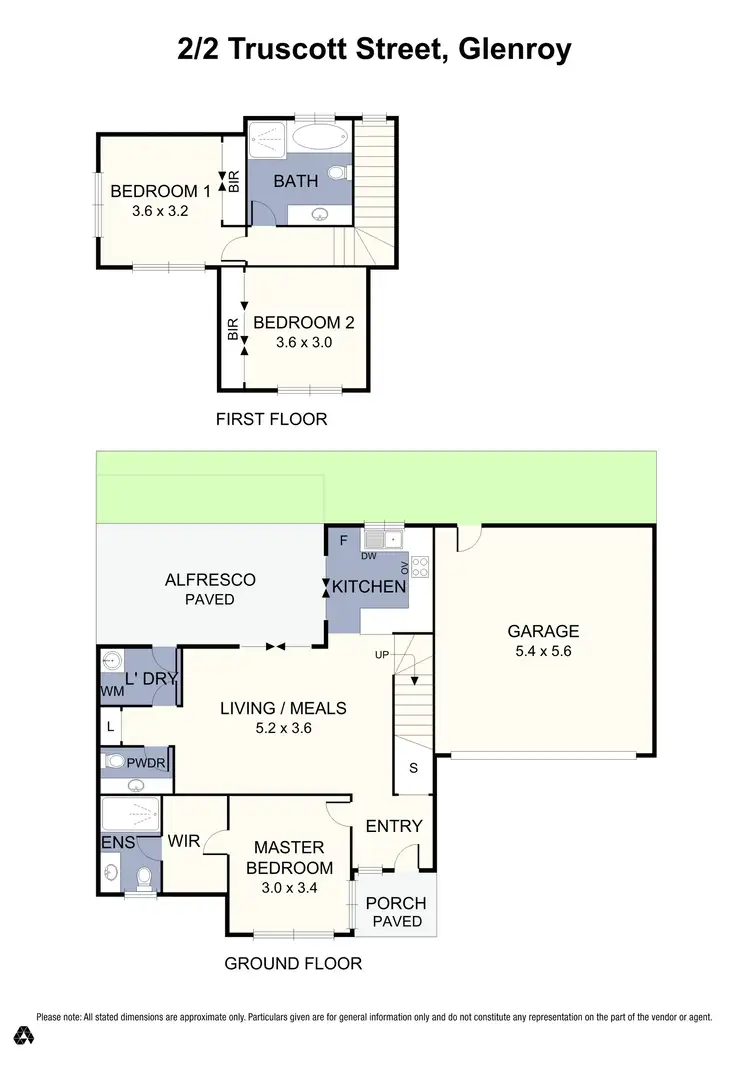 Floorplan of Homely townhouse listing, 2/2 Truscott Street, Glenroy VIC 3046