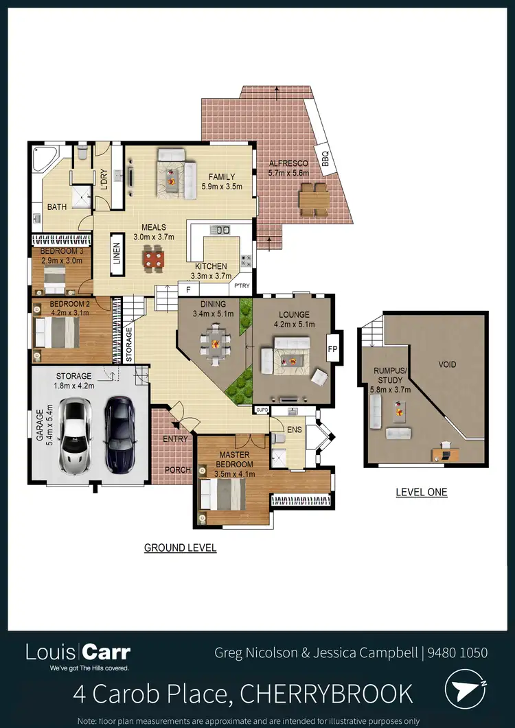 Floorplan of Homely house listing, 4 Carob Place, Cherrybrook NSW 2126