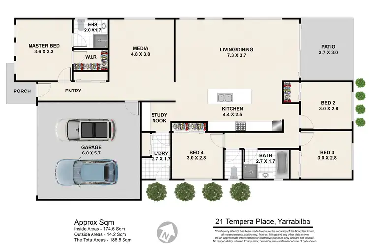 Floorplan of Homely house listing, 21 Tempera Place, Yarrabilba QLD 4207