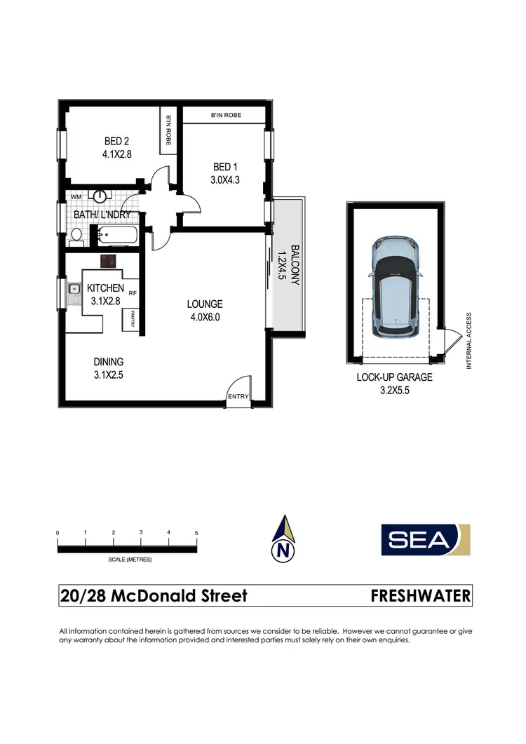 Floorplan of Homely unit listing, 20/28 McDonald Street, Freshwater NSW 2096