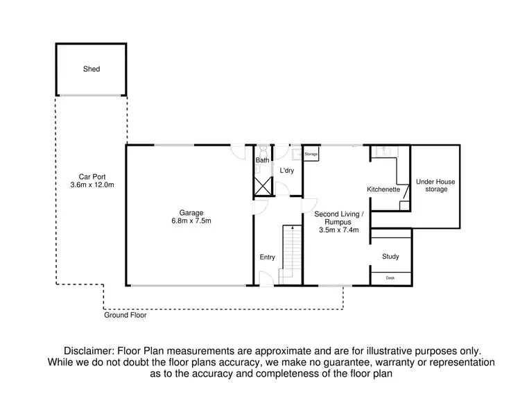 Floorplan of Homely house listing, 5 Warren Street, Mount Gambier SA 5290