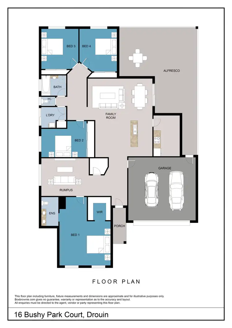 Floorplan of Homely house listing, 16 Bushy Park Court, Drouin VIC 3818