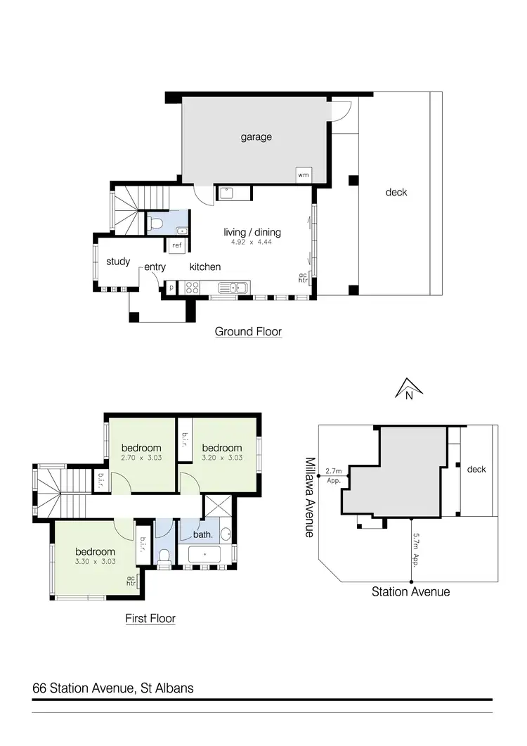 Floorplan of Homely townhouse listing, 66 Station Avenue, St Albans VIC 3021