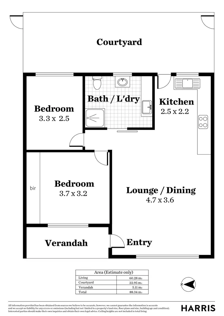 Floorplan of Homely unit listing, 4/1 Maria Street, Melrose Park SA 5039