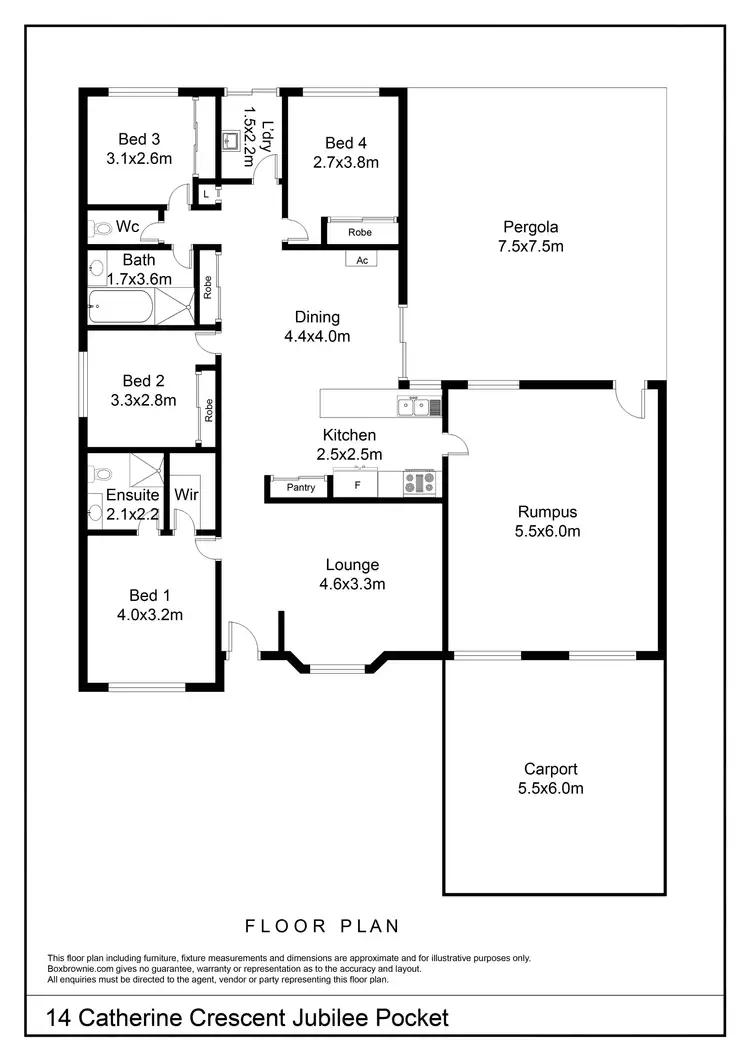 Floorplan of Homely house listing, 14 Catherine Crescent, Jubilee Pocket QLD 4802