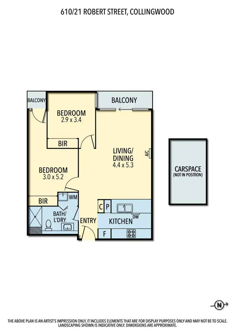 Floorplan of Homely apartment listing, 610d/21 Robert Street, Collingwood VIC 3066