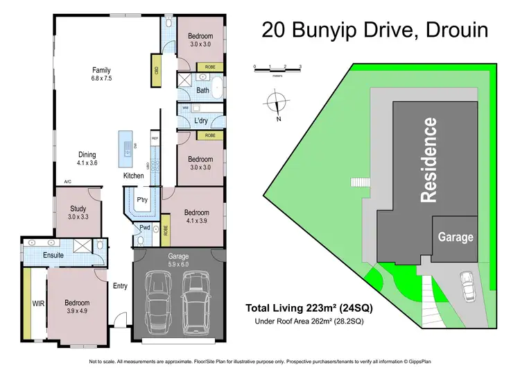 Floorplan of Homely house listing, 20 Bunyip Drive, Drouin VIC 3818