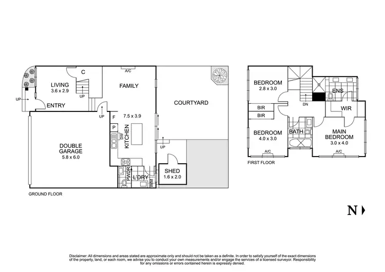 Floorplan of Homely townhouse listing, 2/5 Ashford Street, Templestowe Lower VIC 3107
