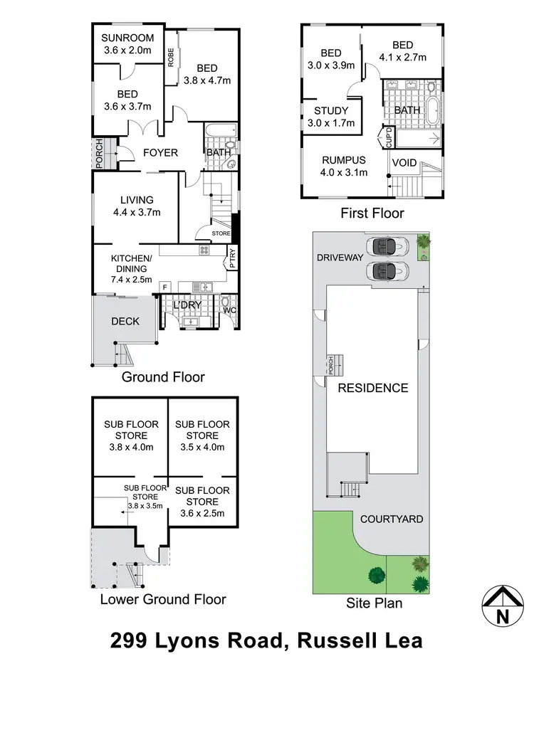 Floorplan of Homely house listing, 299 Lyons Road, Russell Lea NSW 2046