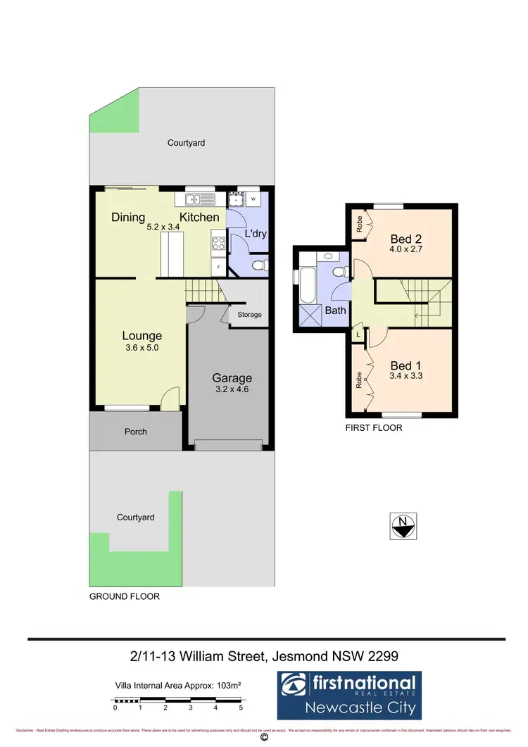 Floorplan of Homely townhouse listing, 2/11-13 William Street, Jesmond NSW 2299