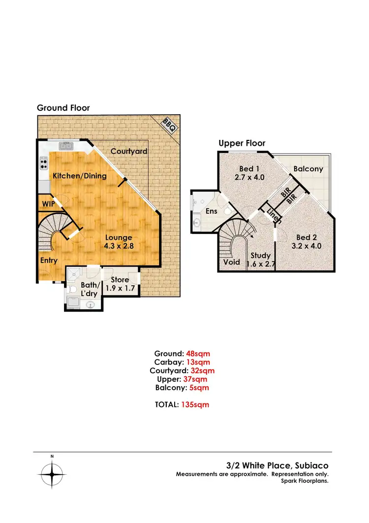 Floorplan of Homely townhouse listing, Unit 3/2 White Place, Subiaco WA 6008