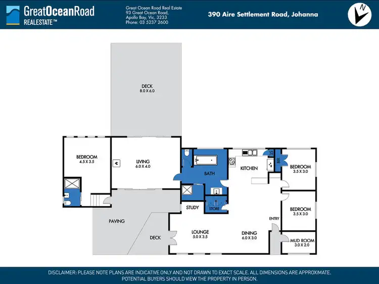 Floorplan of Homely house listing, 390 Aire Settlement Road, Johanna VIC 3238