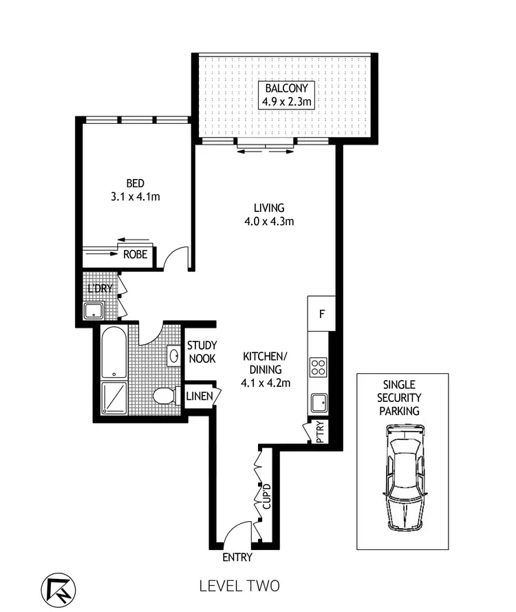 Floorplan of Homely apartment listing, 202/26 Harvey Street, Little Bay NSW 2036
