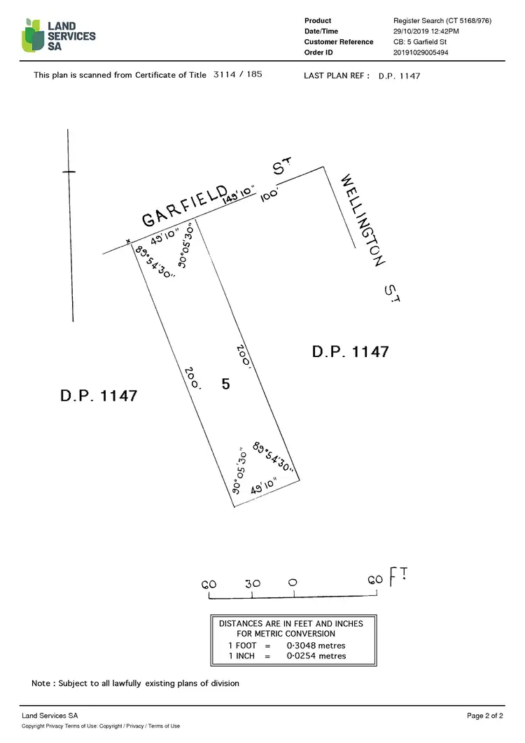Floorplan of Homely house listing, 5 Garfield Street, Klemzig SA 5087