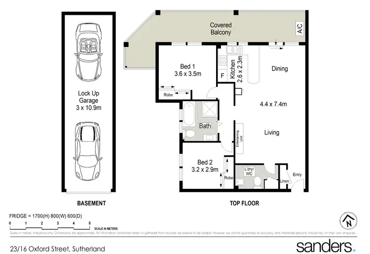 Floorplan of Homely apartment listing, 23/16-24 Oxford Street, Sutherland NSW 2232