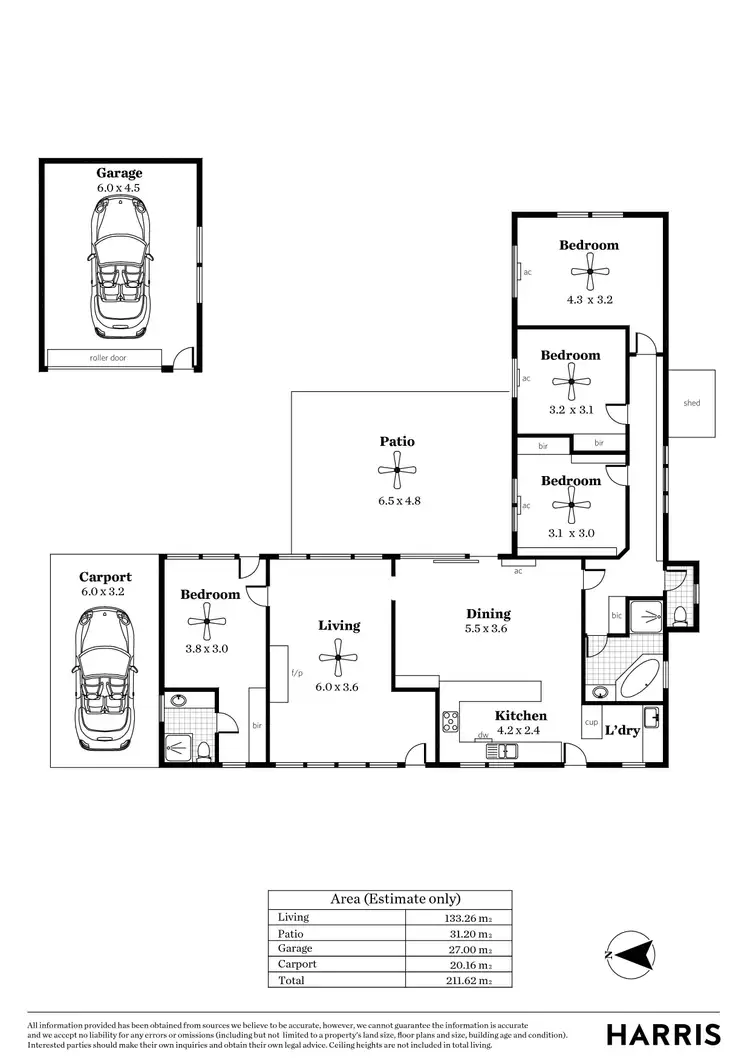 Floorplan of Homely house listing, 5 Arizona Terrace, Glenalta SA 5052