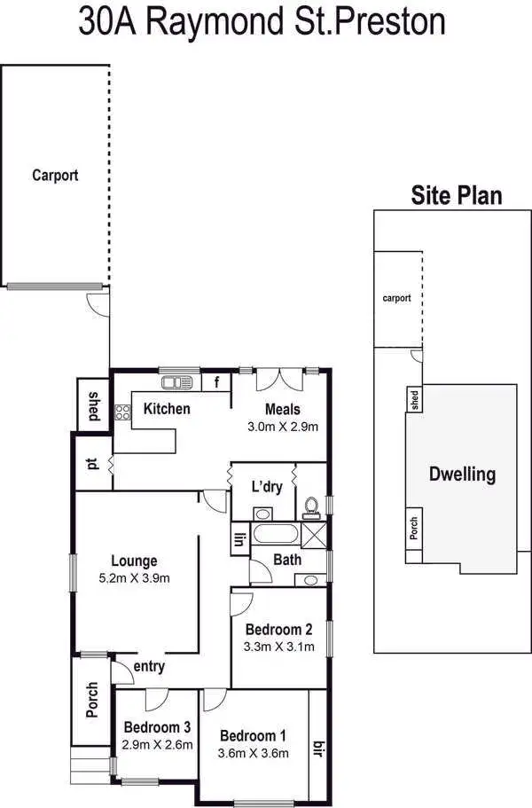 Floorplan of Homely house listing, 30a Raymond Street, Preston VIC 3072