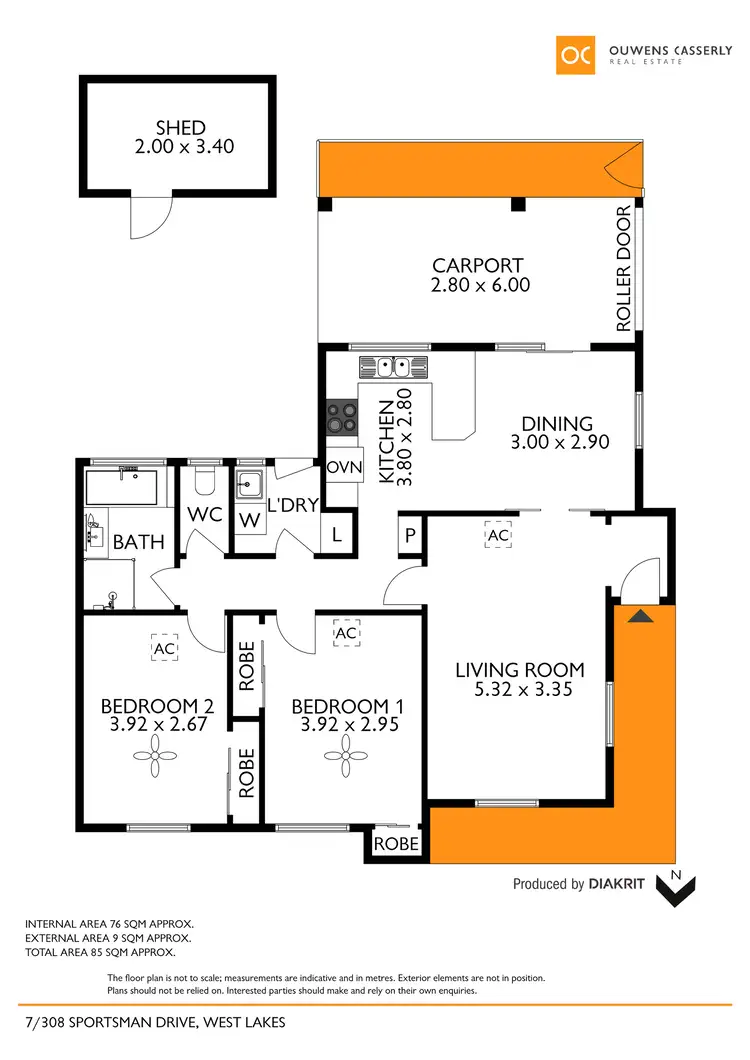 Floorplan of Homely unit listing, 7/308 Sportsman Drive, West Lakes SA 5021