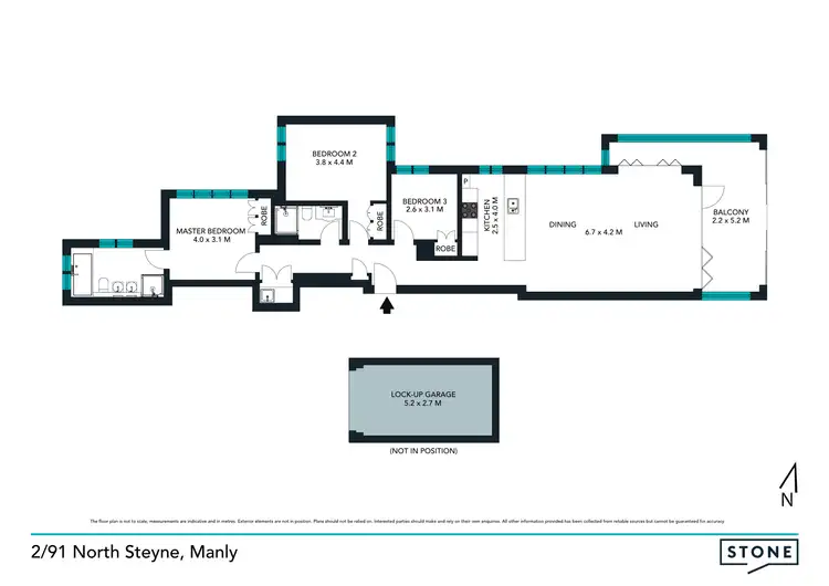 Floorplan of Homely apartment listing, 2/91 North Steyne, Manly NSW 2095