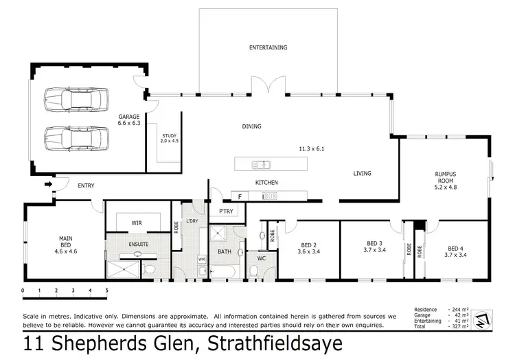 Floorplan of Homely house listing, 11 Shepherds Glen, Strathfieldsaye VIC 3551