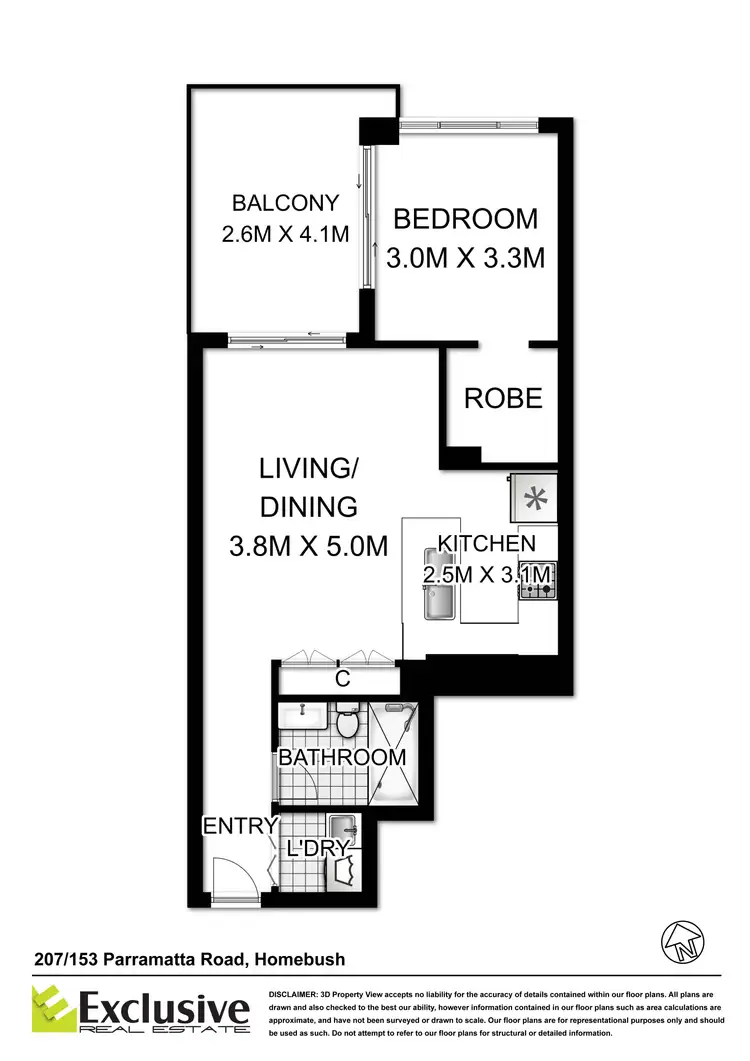 Floorplan of Homely apartment listing, 207/153 Parramatta Road, Homebush NSW 2140