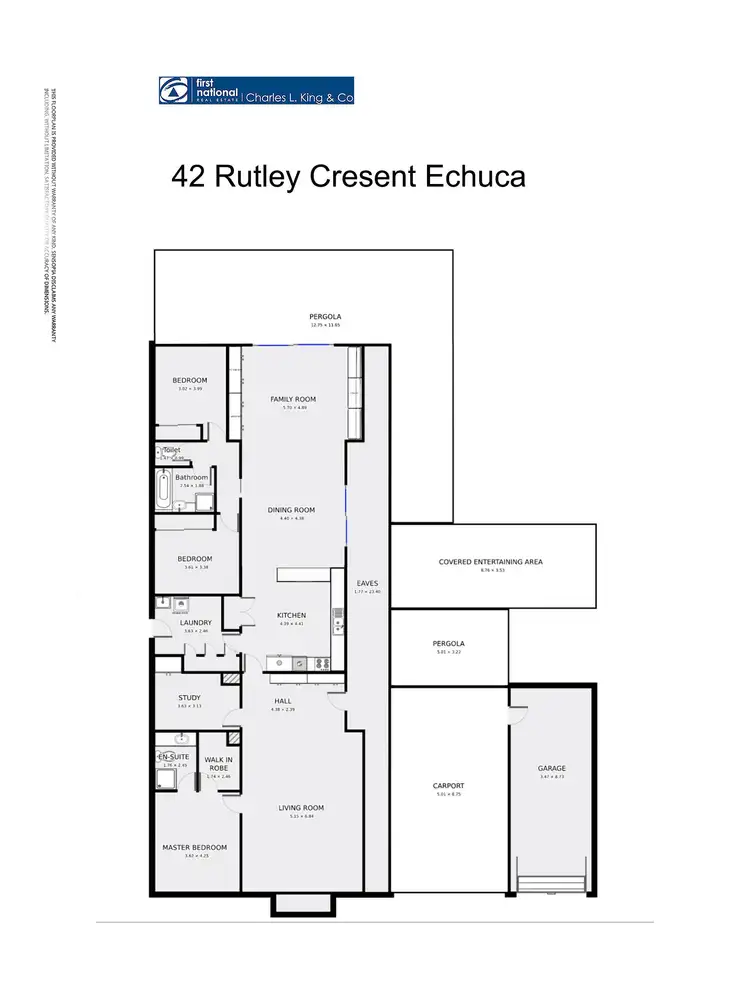 Floorplan of Homely house listing, 42 Rutley Crescent, Echuca VIC 3564