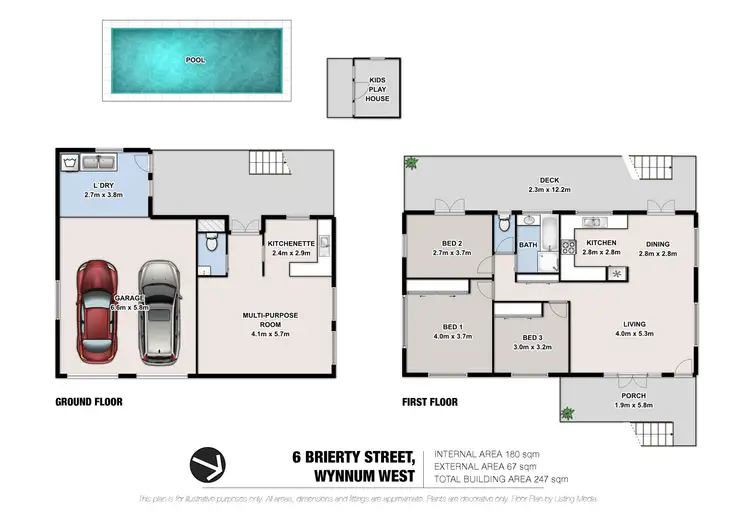 Floorplan of Homely house listing, 6 Brierty Street, Wynnum West QLD 4178