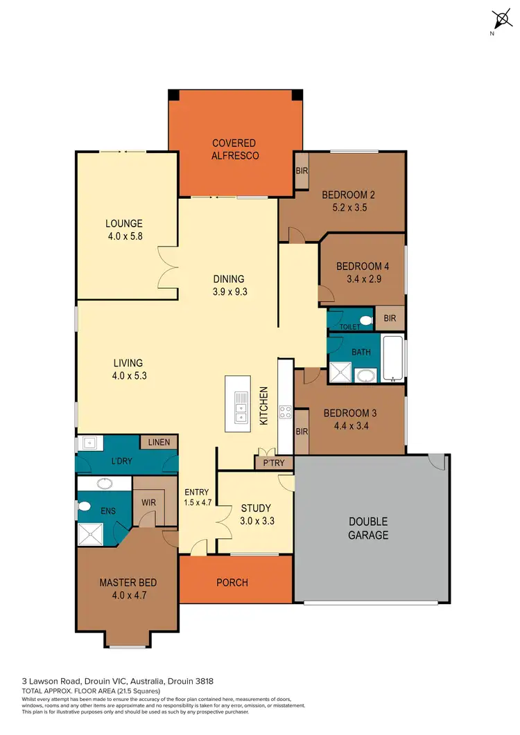 Floorplan of Homely house listing, 3 Lawson Road, Drouin VIC 3818