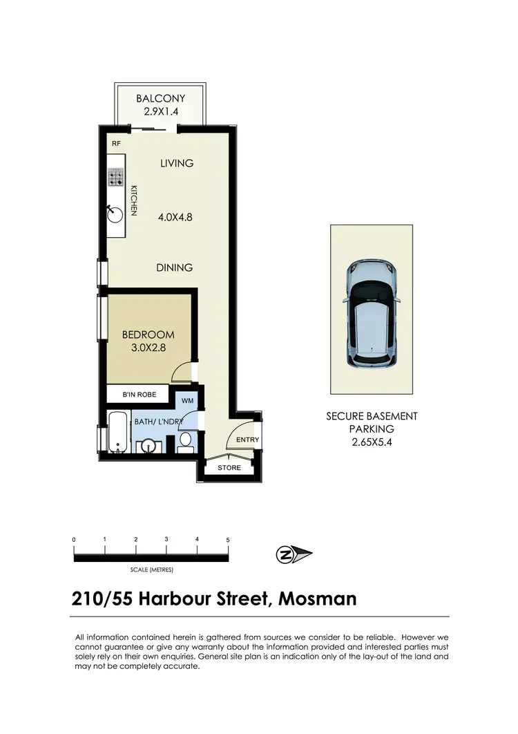 Floorplan of Homely apartment listing, 210H/55 Harbour Street, Mosman NSW 2088