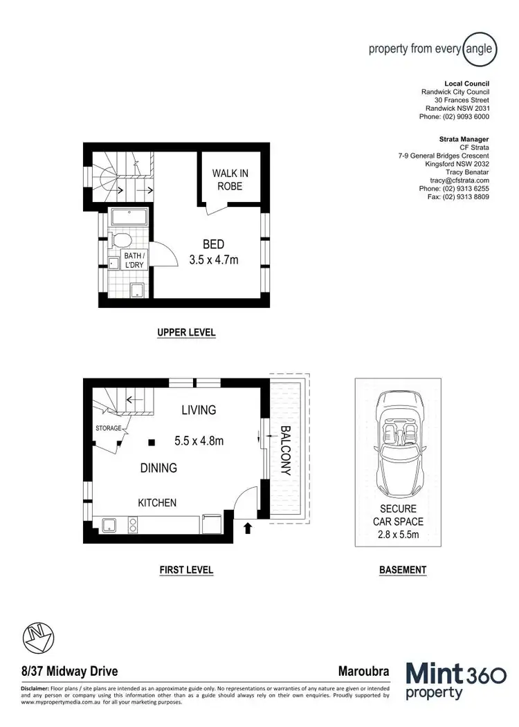 Floorplan of Homely apartment listing, 8/37 Midway Drive, Maroubra NSW 2035