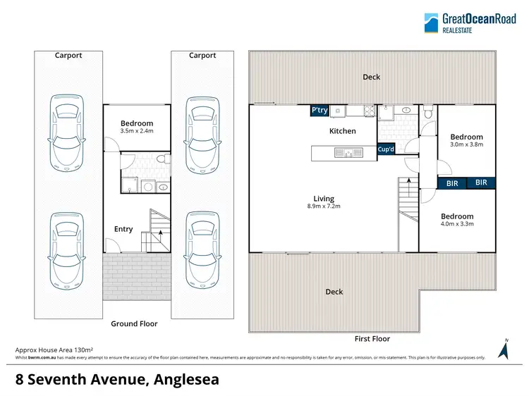 Floorplan of Homely house listing, 8 Seventh Avenue, Anglesea VIC 3230
